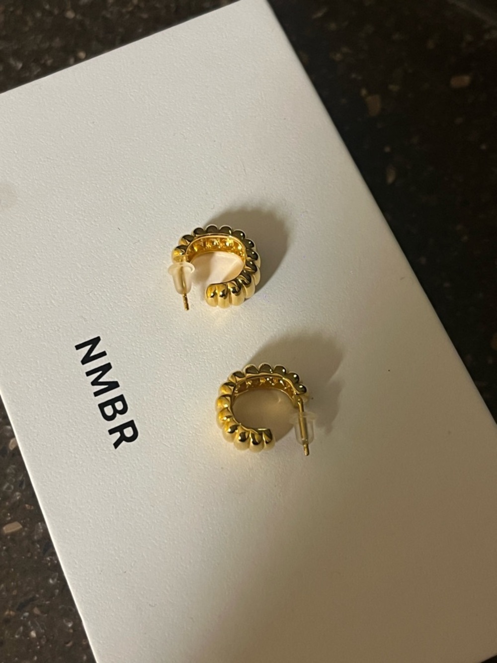 Mejuri Gold Beaded Mini Hoop Earrings